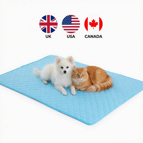 Self-cooling waterproof pet mat for dogs and cats to prevent overheating in summer.